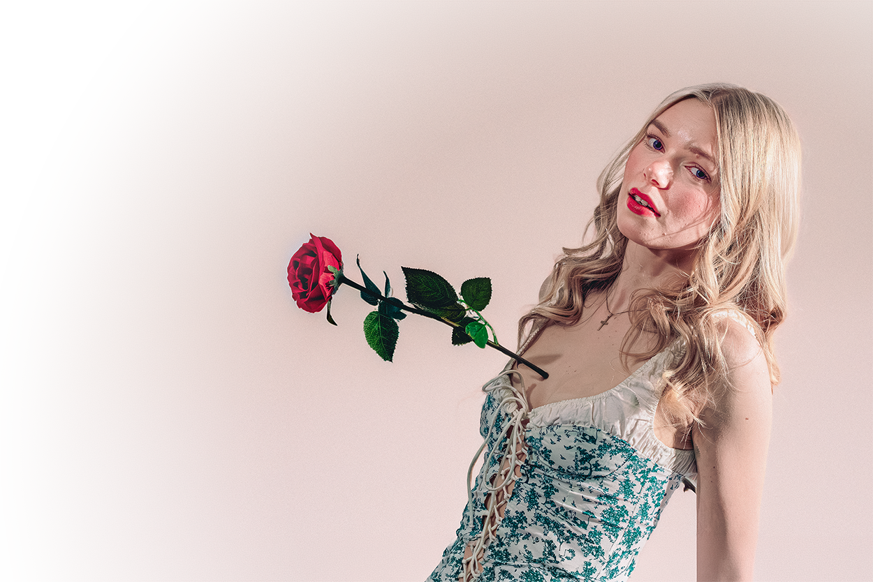 Portrett med rose